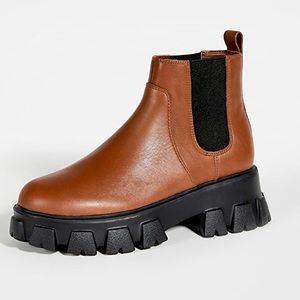 Villa Rouge Chunky Lug Sole Leather Chelsea Boots